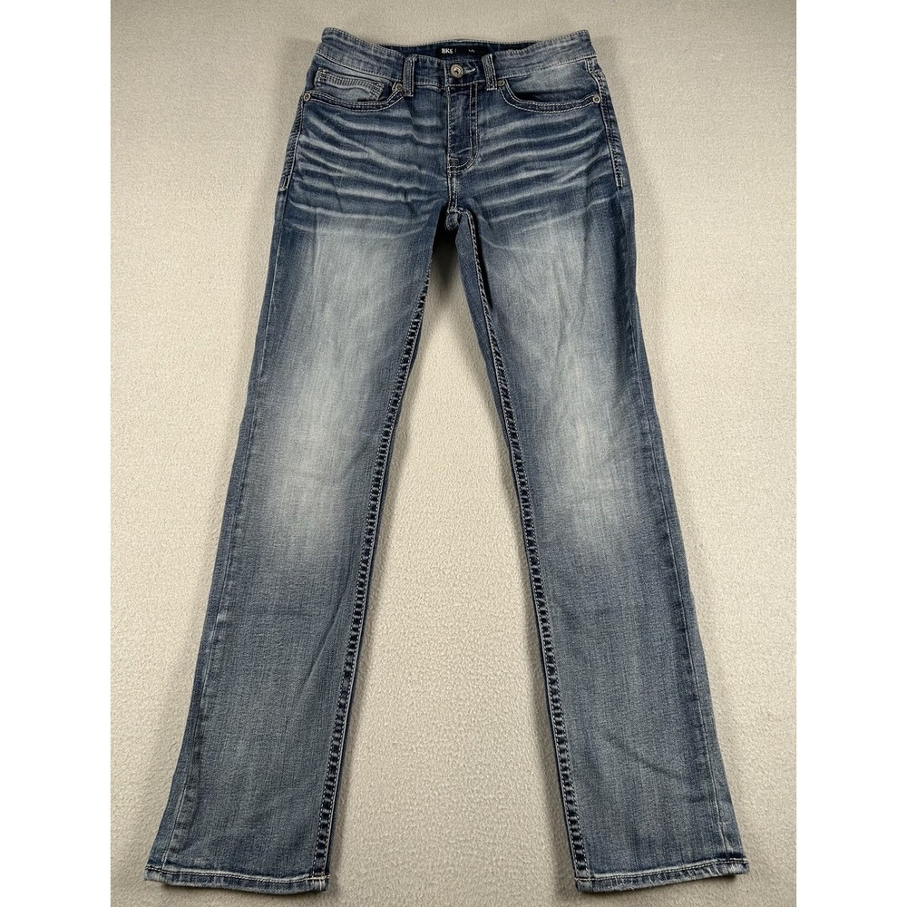 BKE Alec Jeans Mens Size 30x31 Medium Wash Denim Stretch Distressed